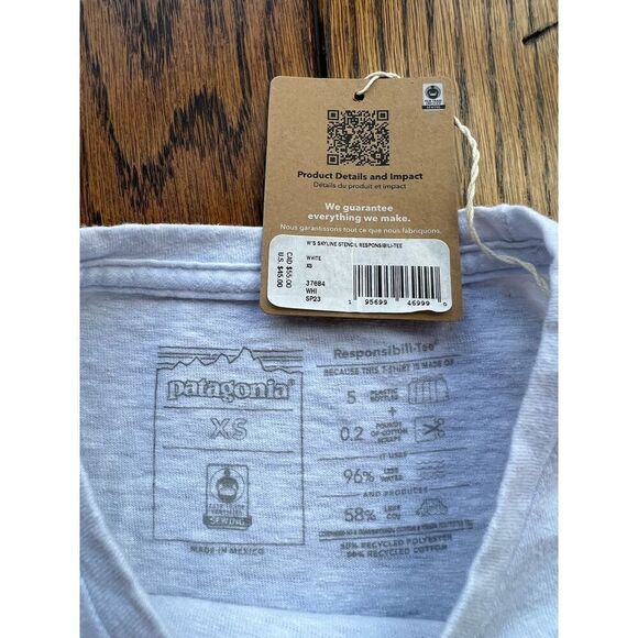 Patagonia Women's '73 Skyline Easy-Cut Responsibili-Tee White XS NWT - Picture 3 of 7